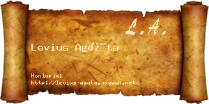 Levius Agáta névjegykártya